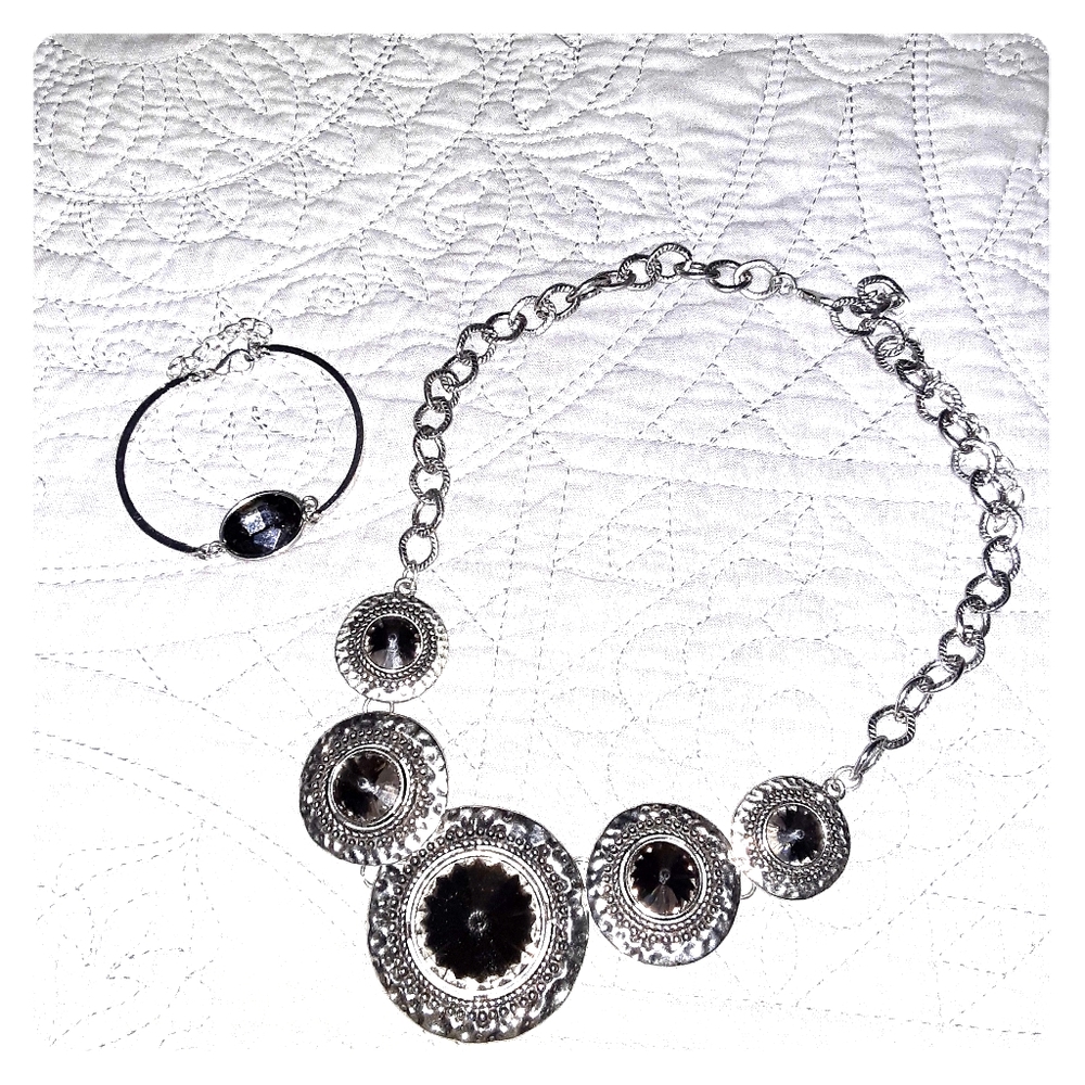 Matching necklace and bracelet